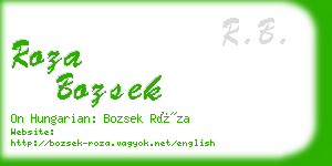 roza bozsek business card